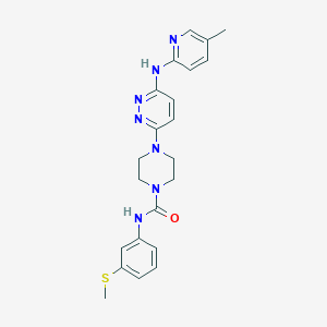 4-{6-[(5-methyl-2-pyridinyl)amino]-3-pyridazinyl}-N-[3-(methylthio)phenyl]-1-piperazinecarboxamide