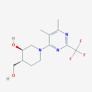 (3R,4R)-1-[5,6-dimethyl-2-(trifluoromethyl)pyrimidin-4-yl]-4-(hydroxymethyl)piperidin-3-ol