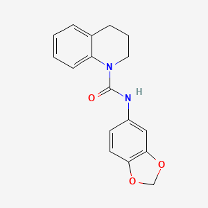 molecular formula C17H16N2O3 B5411055 N-(1,3-BENZODIOXOL-5-YL)-3,4-DIHYDRO-1(2H)-QUINOLINECARBOXAMIDE 