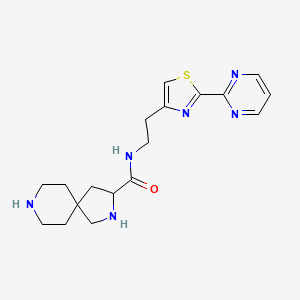 N-{2-[2-(2-pyrimidinyl)-1,3-thiazol-4-yl]ethyl}-2,8-diazaspiro[4.5]decane-3-carboxamide dihydrochloride