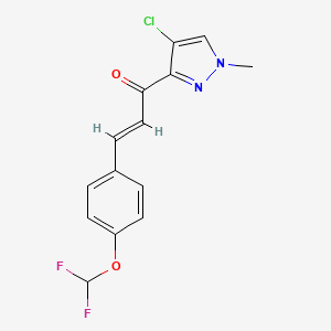 (E)-1-(4-CHLORO-1-METHYL-1H-PYRAZOL-3-YL)-3-[4-(DIFLUOROMETHOXY)PHENYL]-2-PROPEN-1-ONE