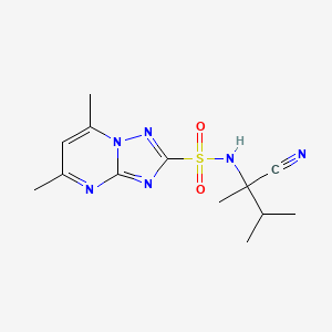 molecular formula C13H18N6O2S B5411133 N-(1-CYANO-1,2-DIMETHYLPROPYL)-5,7-DIMETHYL-[1,2,4]TRIAZOLO[1,5-A]PYRIMIDINE-2-SULFONAMIDE 