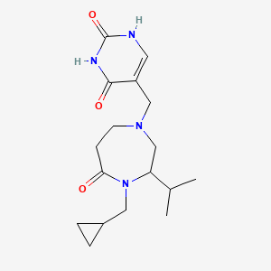 5-{[4-(cyclopropylmethyl)-3-isopropyl-5-oxo-1,4-diazepan-1-yl]methyl}pyrimidine-2,4(1H,3H)-dione