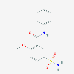 molecular formula C14H14N2O4S B5411163 5-(aminosulfonyl)-2-methoxy-N-phenylbenzamide 