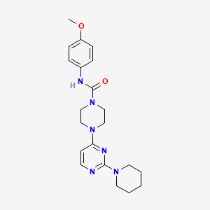 N-(4-methoxyphenyl)-4-[2-(1-piperidinyl)-4-pyrimidinyl]-1-piperazinecarboxamide