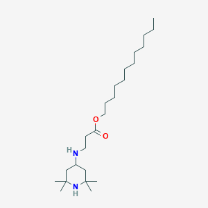 molecular formula C24H48N2O2 B054117 beta-Alanine, N-(2,2,6,6-tetramethyl-4-piperidinyl)-, dodecyl ester CAS No. 119530-69-7