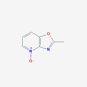 molecular formula C7H6N2O2 B054118 Oxazolo[4,5-b]pyridine, 2-methyl-, 4-oxide (9CI) CAS No. 114658-11-6