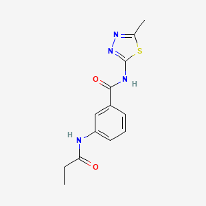 N-(5-methyl-1,3,4-thiadiazol-2-yl)-3-(propanoylamino)benzamide