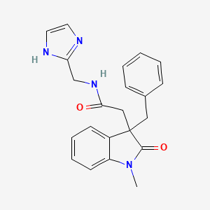 2-(3-benzyl-1-methyl-2-oxo-2,3-dihydro-1H-indol-3-yl)-N-(1H-imidazol-2-ylmethyl)acetamide