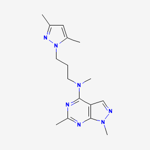 N-[3-(3,5-dimethyl-1H-pyrazol-1-yl)propyl]-N,1,6-trimethyl-1H-pyrazolo[3,4-d]pyrimidin-4-amine