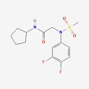 N~1~-cyclopentyl-N~2~-(3,4-difluorophenyl)-N~2~-(methylsulfonyl)glycinamide