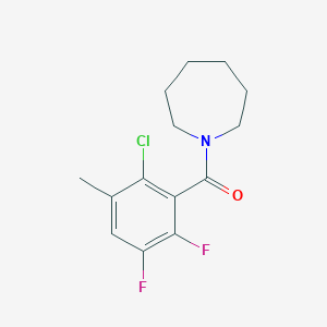 1-(2-chloro-5,6-difluoro-3-methylbenzoyl)azepane