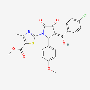 methyl 2-[3-(4-chlorobenzoyl)-4-hydroxy-2-(4-methoxyphenyl)-5-oxo-2,5-dihydro-1H-pyrrol-1-yl]-4-methyl-1,3-thiazole-5-carboxylate