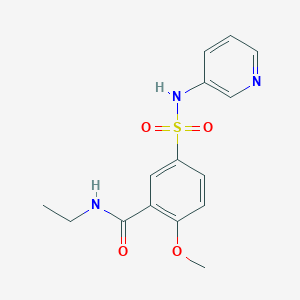 N-ethyl-2-methoxy-5-[(3-pyridinylamino)sulfonyl]benzamide