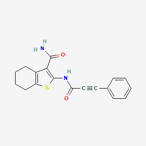 2-[(3-phenyl-2-propynoyl)amino]-4,5,6,7-tetrahydro-1-benzothiophene-3-carboxamide