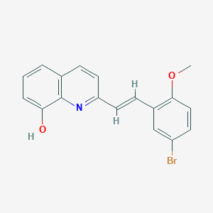 2-[(1E)-2-(5-BROMO-2-METHOXYPHENYL)ETHENYL]QUINOLIN-8-OL