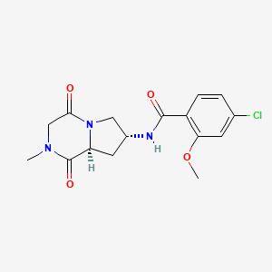 molecular formula C16H18ClN3O4 B5412781 4-chloro-2-methoxy-N-[(7R,8aS)-2-methyl-1,4-dioxooctahydropyrrolo[1,2-a]pyrazin-7-yl]benzamide 