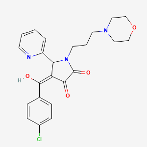 molecular formula C23H24ClN3O4 B5412859 4-(4-chlorobenzoyl)-3-hydroxy-1-[3-(morpholin-4-yl)propyl]-5-(pyridin-2-yl)-2,5-dihydro-1H-pyrrol-2-one 