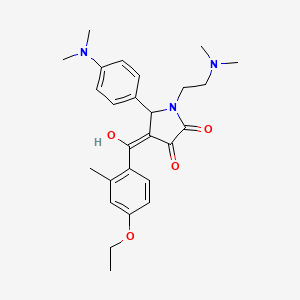 1-[2-(DIMETHYLAMINO)ETHYL]-5-[4-(DIMETHYLAMINO)PHENYL]-4-(4-ETHOXY-2-METHYLBENZOYL)-3-HYDROXY-2,5-DIHYDRO-1H-PYRROL-2-ONE