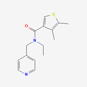 N-ethyl-4,5-dimethyl-N-(pyridin-4-ylmethyl)thiophene-3-carboxamide