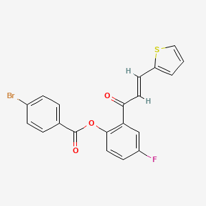 4-fluoro-2-[3-(2-thienyl)acryloyl]phenyl 4-bromobenzoate