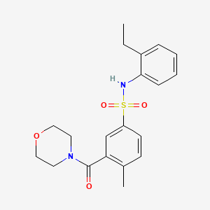 molecular formula C20H24N2O4S B5412900 N-(2-ethylphenyl)-4-methyl-3-(morpholine-4-carbonyl)benzenesulfonamide 