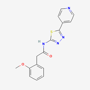 molecular formula C16H14N4O2S B5412928 2-(2-methoxyphenyl)-N-[5-(4-pyridinyl)-1,3,4-thiadiazol-2-yl]acetamide 