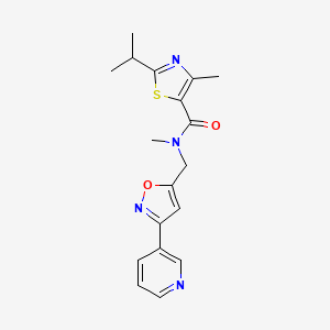 2-isopropyl-N,4-dimethyl-N-[(3-pyridin-3-ylisoxazol-5-yl)methyl]-1,3-thiazole-5-carboxamide