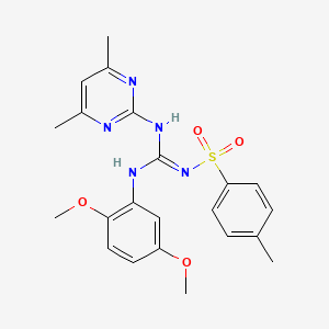 N~1~-{(2,5-DIMETHOXYANILINO)[(4,6-DIMETHYL-2-PYRIMIDINYL)AMINO]METHYLENE}-4-METHYL-1-BENZENESULFONAMIDE