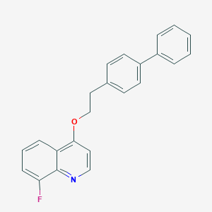 molecular formula C23H18FNO B054130 4-(2-(1,1'-Biphenyl)-4-ylethoxy)-8-fluoroquinoline CAS No. 124533-95-5