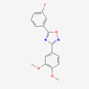 3-(3,4-dimethoxyphenyl)-5-(3-fluorophenyl)-1,2,4-oxadiazole