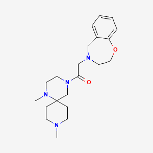 molecular formula C21H32N4O2 B5413028 4-[2-(1,9-dimethyl-1,4,9-triazaspiro[5.5]undec-4-yl)-2-oxoethyl]-2,3,4,5-tetrahydro-1,4-benzoxazepine 