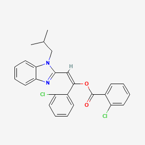 1-(2-chlorophenyl)-2-(1-isobutyl-1H-benzimidazol-2-yl)vinyl 2-chlorobenzoate