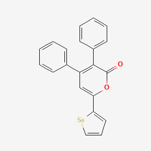 3,4-diphenyl-6-(2-selenophenyl)-2H-pyran-2-one