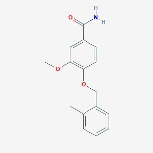 molecular formula C16H17NO3 B5413102 3-methoxy-4-[(2-methylbenzyl)oxy]benzamide 