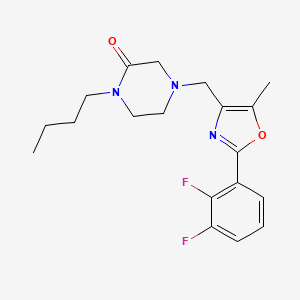 1-butyl-4-{[2-(2,3-difluorophenyl)-5-methyl-1,3-oxazol-4-yl]methyl}piperazin-2-one