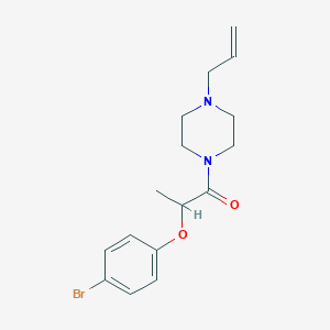 molecular formula C16H21BrN2O2 B5413133 1-(4-ALLYLPIPERAZINO)-2-(4-BROMOPHENOXY)-1-PROPANONE 