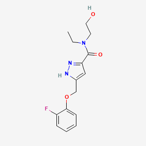 N-ethyl-5-[(2-fluorophenoxy)methyl]-N-(2-hydroxyethyl)-1H-pyrazole-3-carboxamide