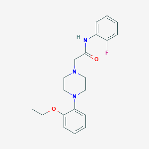 molecular formula C20H24FN3O2 B5413141 2-[4-(2-ethoxyphenyl)piperazin-1-yl]-N-(2-fluorophenyl)acetamide 