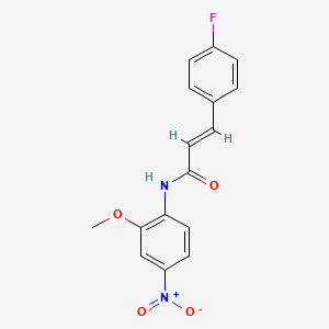 molecular formula C16H13FN2O4 B5413165 (2E)-3-(4-fluorophenyl)-N-(2-methoxy-4-nitrophenyl)prop-2-enamide 