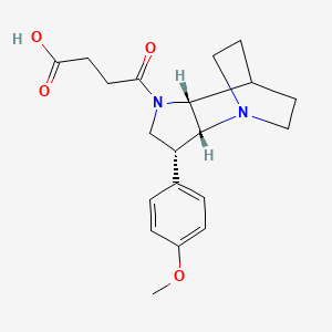 molecular formula C20H26N2O4 B5413171 4-[(3R*,3aR*,7aR*)-3-(4-methoxyphenyl)hexahydro-4,7-ethanopyrrolo[3,2-b]pyridin-1(2H)-yl]-4-oxobutanoic acid 