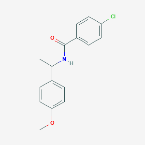 molecular formula C16H16ClNO2 B5413186 4-chloro-N-[1-(4-methoxyphenyl)ethyl]benzamide 