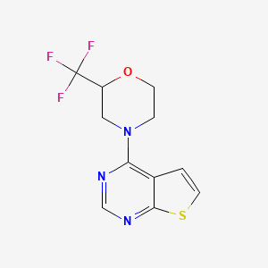 molecular formula C11H10F3N3OS B5413195 4-[2-(trifluoromethyl)morpholin-4-yl]thieno[2,3-d]pyrimidine 