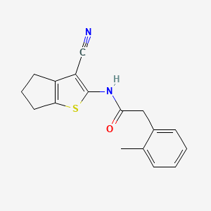 molecular formula C17H16N2OS B5413203 N-{3-CYANO-4H5H6H-CYCLOPENTA[B]THIOPHEN-2-YL}-2-(2-METHYLPHENYL)ACETAMIDE 