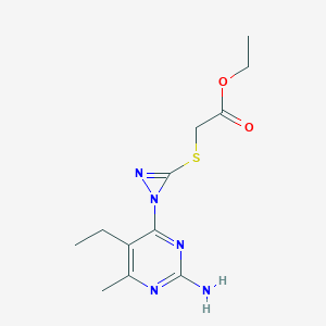 Ethyl 2-[1-(2-amino-5-ethyl-6-methylpyrimidin-4-yl)diazirin-3-yl]sulfanylacetate