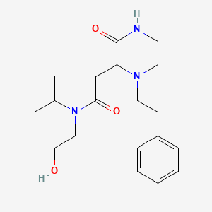 N-(2-hydroxyethyl)-N-isopropyl-2-[3-oxo-1-(2-phenylethyl)-2-piperazinyl]acetamide