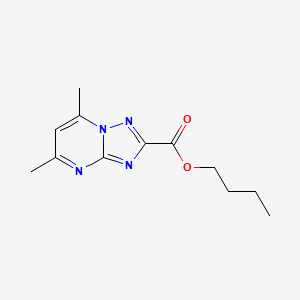 molecular formula C12H16N4O2 B5413256 butyl 5,7-dimethyl[1,2,4]triazolo[1,5-a]pyrimidine-2-carboxylate 