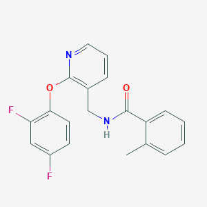 molecular formula C20H16F2N2O2 B5413268 N-{[2-(2,4-difluorophenoxy)pyridin-3-yl]methyl}-2-methylbenzamide 