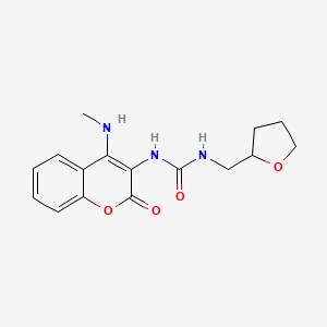 1-[4-(Methylamino)-2-oxo-2H-chromen-3-YL]-3-[(oxolan-2-YL)methyl]urea