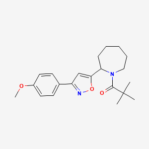 1-(2,2-dimethylpropanoyl)-2-[3-(4-methoxyphenyl)-5-isoxazolyl]azepane